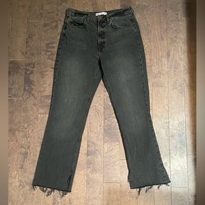 Black Denim High Waisted Straight Leg Sz 8